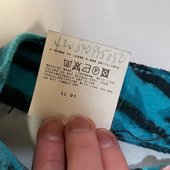 Versace Jeans Couture Blue Zebra Trim with Embroidered Flower Detail - Picture 6 of 7